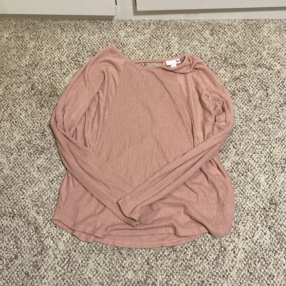 Pink long sleeve shirt, size large in juniors